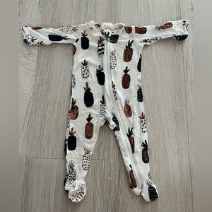 Spearmint Baby Pineapple Print Footie